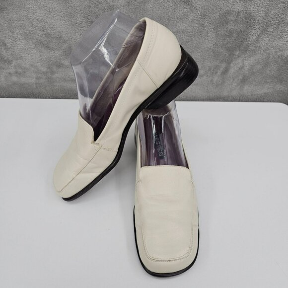 Westies Delbert Loafers 7.5 M Ivory Cream Leather Slip On Retro 90s Y2K Quality - Picture 14 of 15